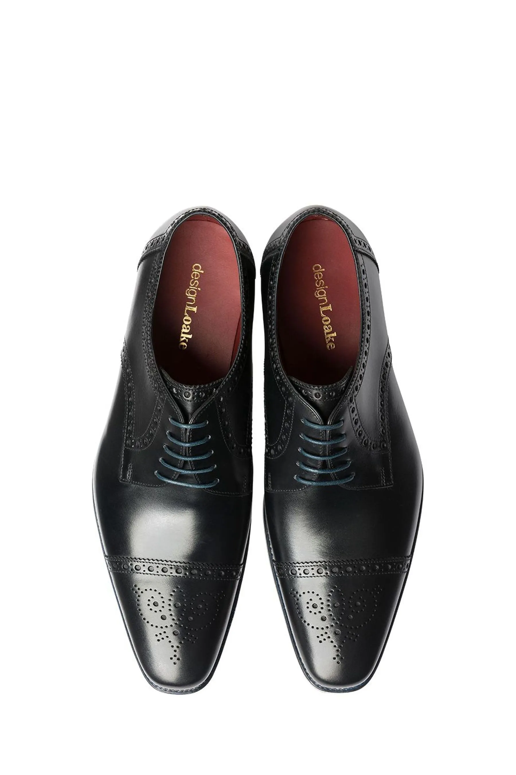 Loake - Foley - Scarpe semi brogue in pelle di vitello    