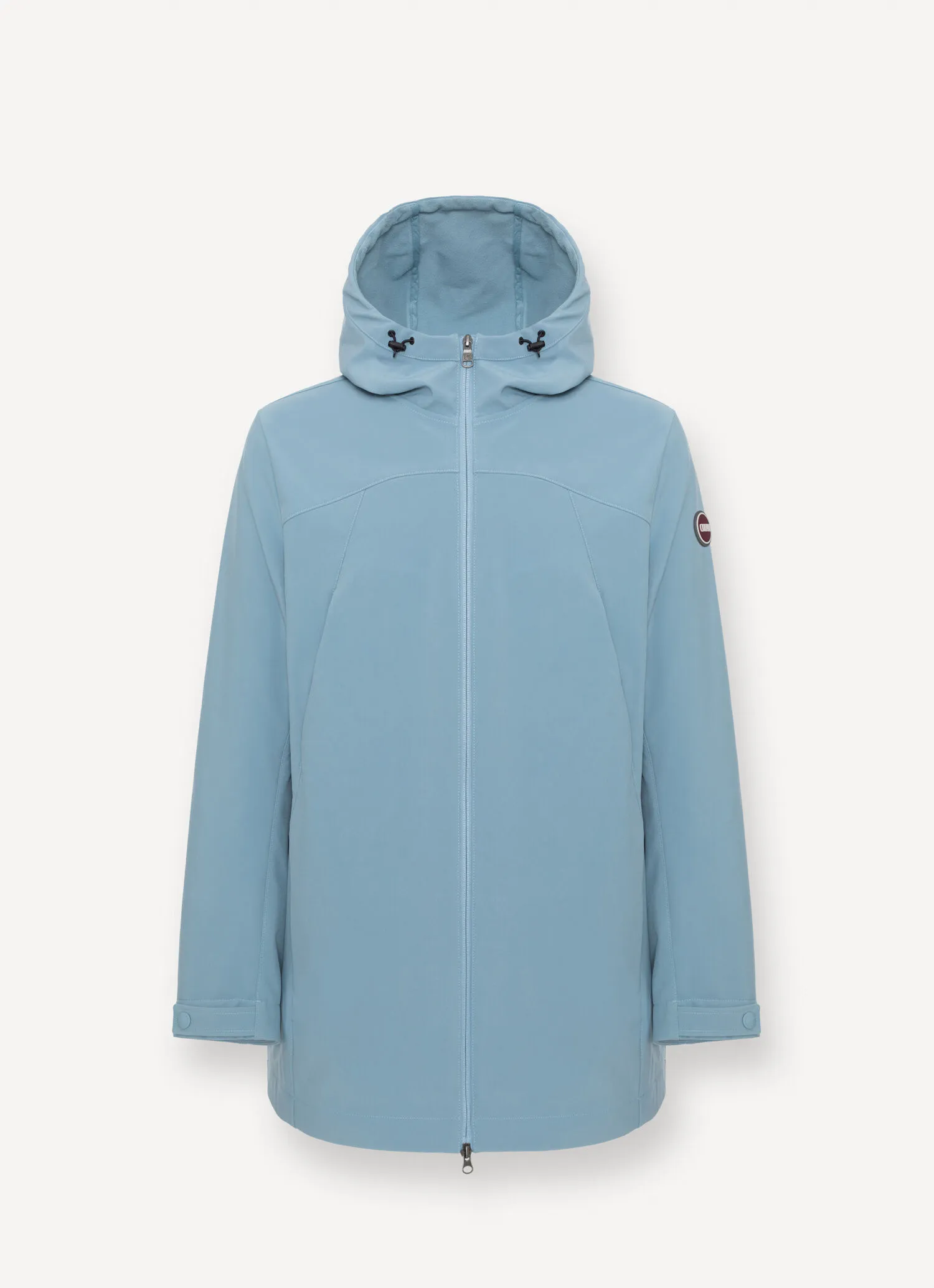 Long waterproof autumn-weight softshell jacket