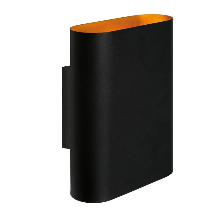 Lucide OVALIS Applique Nero, 2-Luci