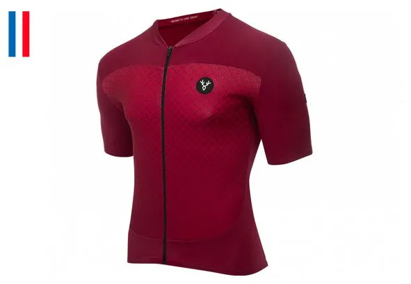 Maglia manica corta LeBram Portillon Bordeaux vestibilità slim