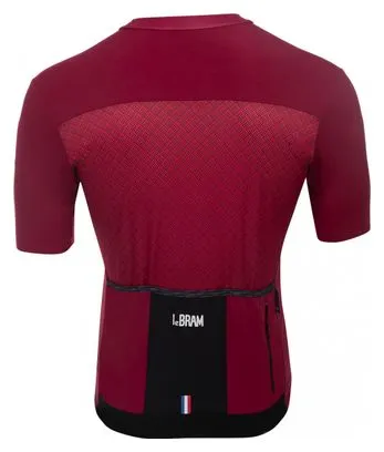 Maglia manica corta LeBram Portillon Bordeaux vestibilità slim