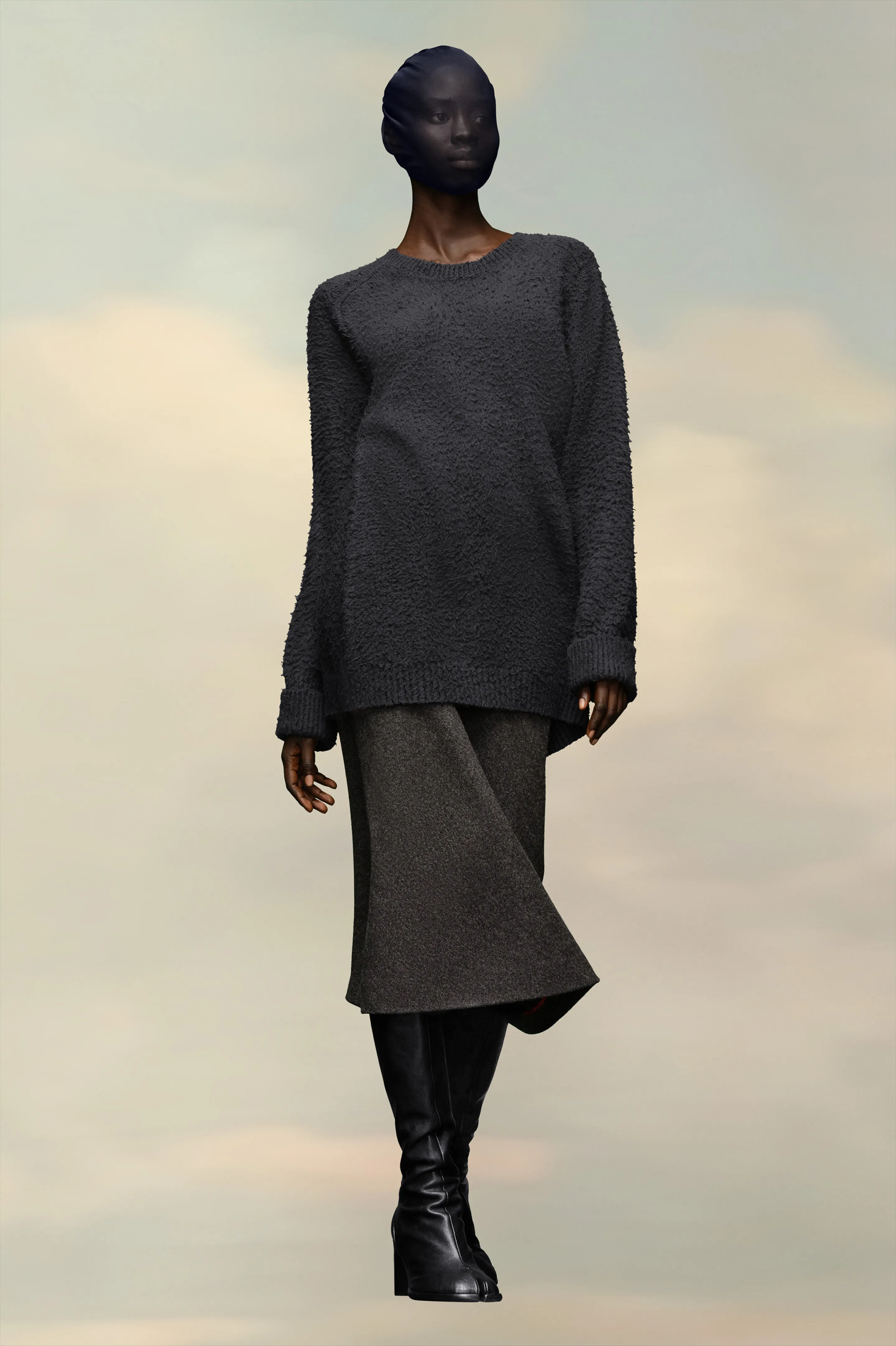 Maglione oversize effetto infeltrito