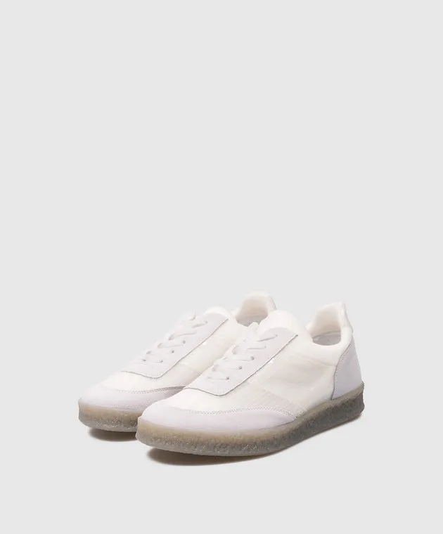 Maison Margiela MM6 Scarpe da ginnastica combinate bianche con logo in rilievo SH1WS0003P6391