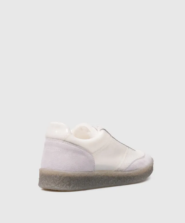 Maison Margiela MM6 Scarpe da ginnastica combinate bianche con logo in rilievo SH1WS0003P6391