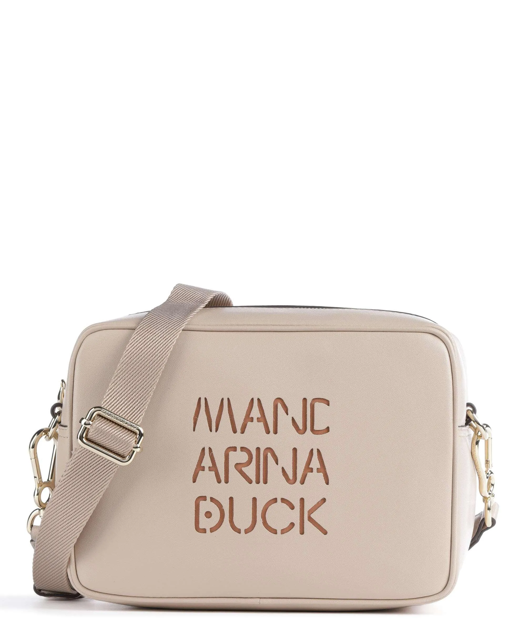 Mandarina Duck Lady Duck Borsa a tracolla pelle di vitello finemente grana beige  