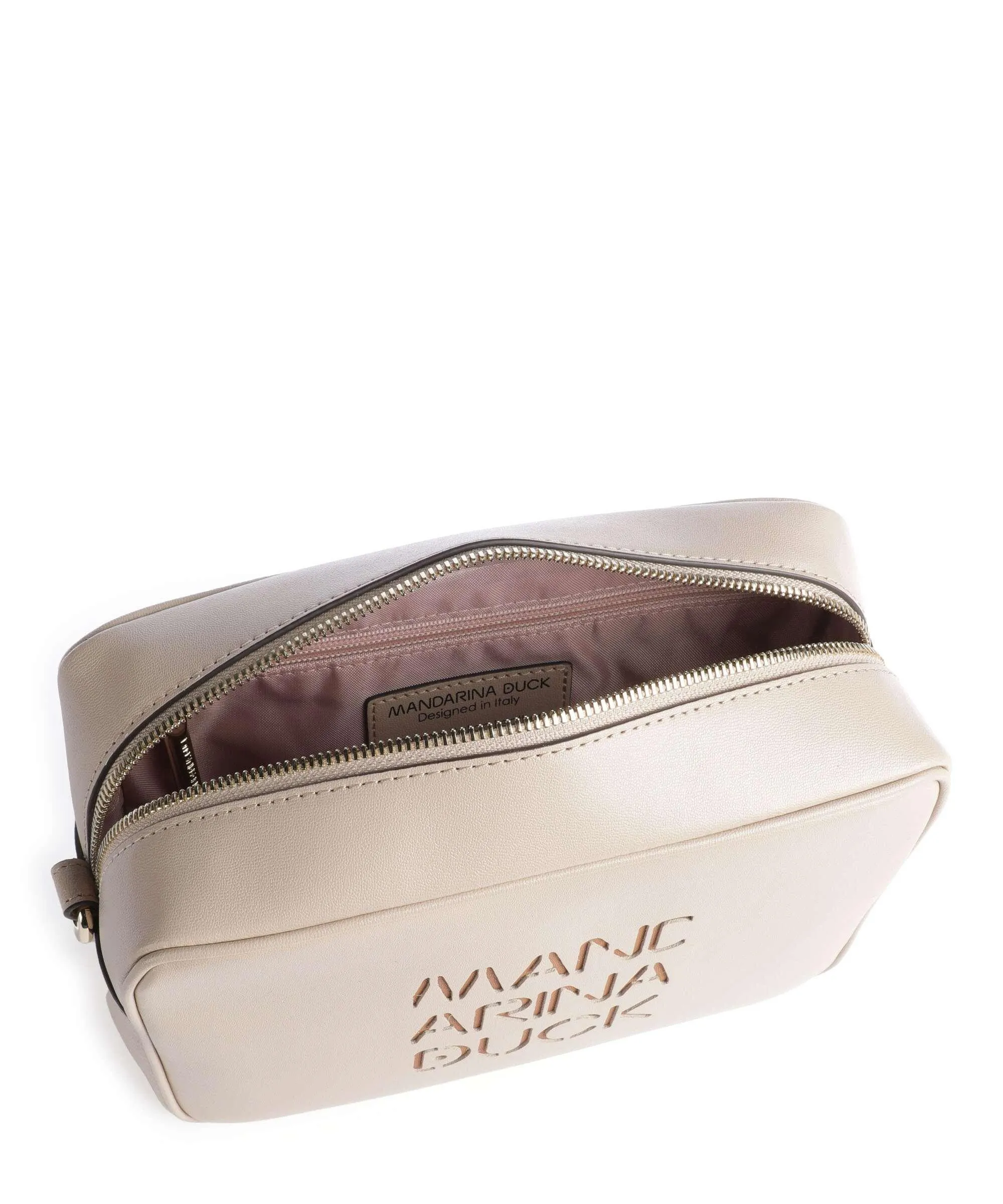  Mandarina Duck Lady Duck Borsa a tracolla pelle di vitello finemente grana beige  