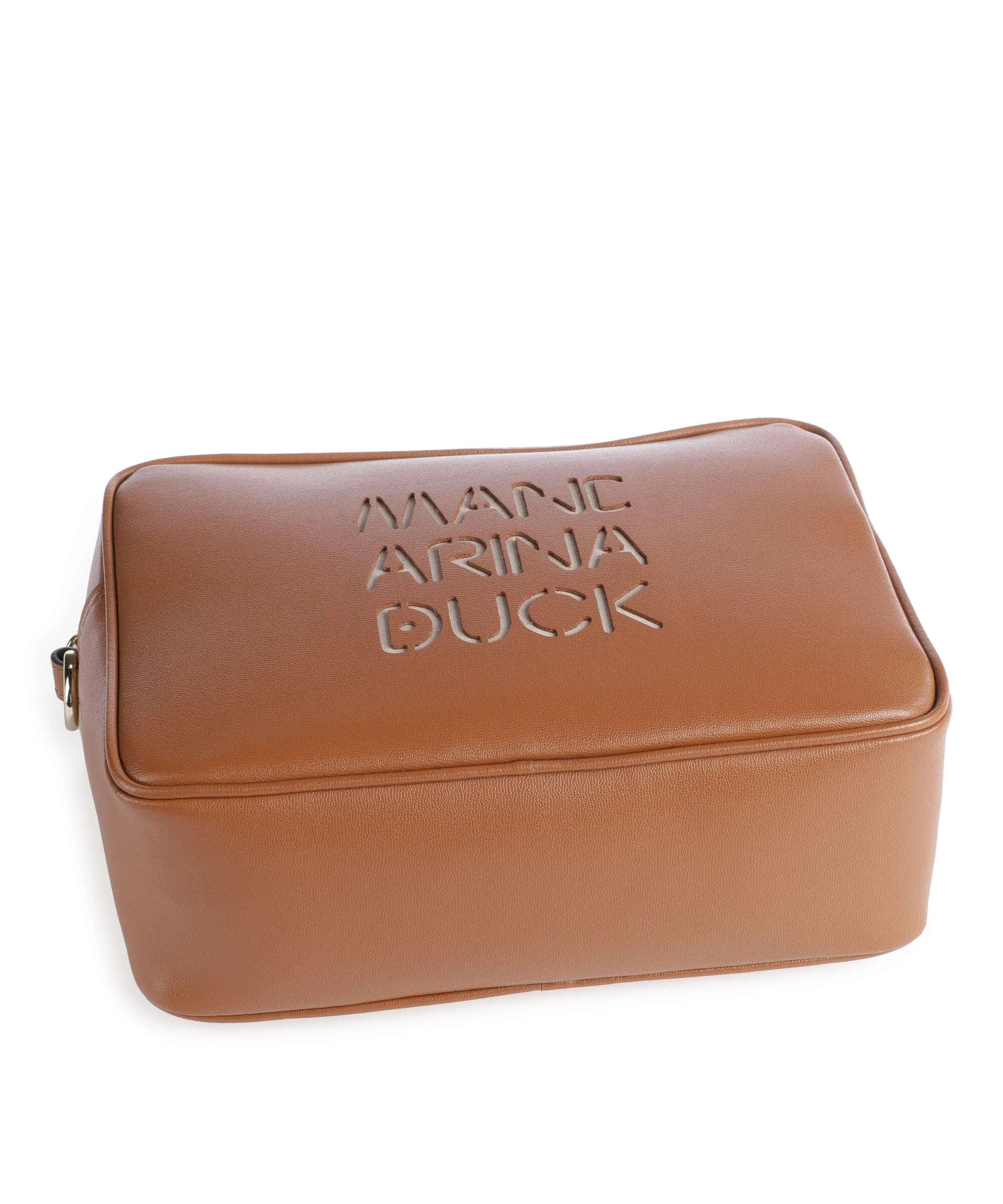  Mandarina Duck Lady Duck Borsa a tracolla pelle di vitello finemente grana marrone  