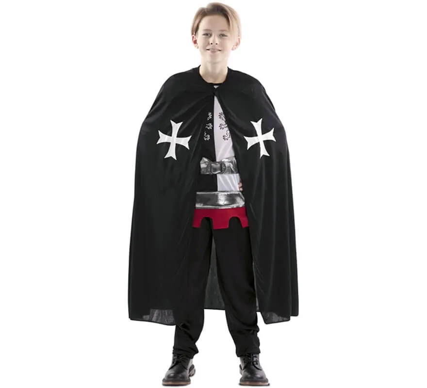 Mantello nero medievale per bambini