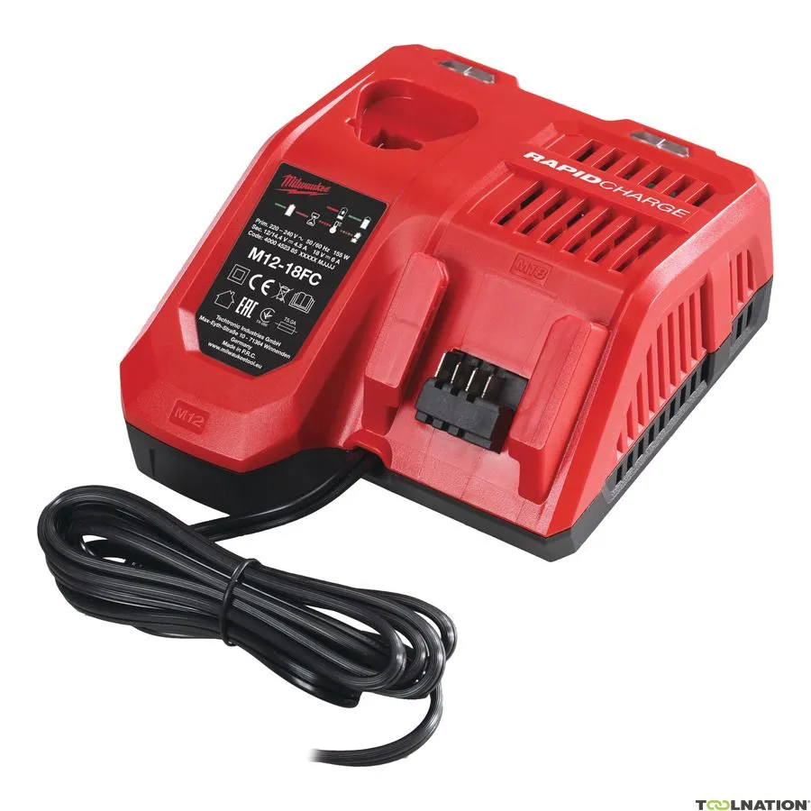 Milwaukee Accessori 4932451079 M12-18FC Caricatore multi velocità Accu Li-Ion