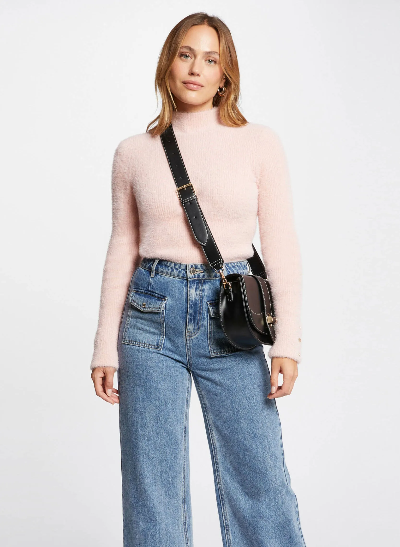  MORGAN   MORIK.N - Lupetto in maglia effetto piuma | Rosa
