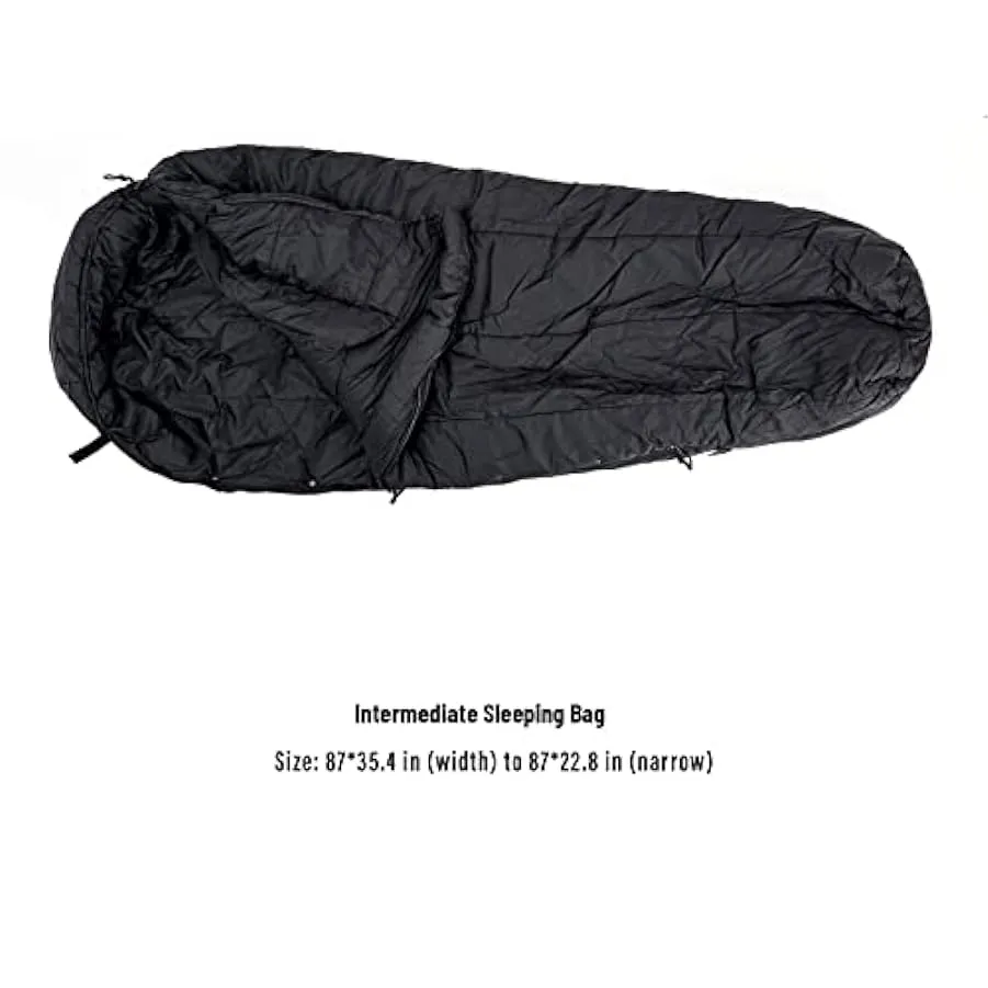 MT Sacco a pelo militare modulare System 4 stagioni, sacco a pelo a mummia invernale outdoor multistrato, morbido con copertura 