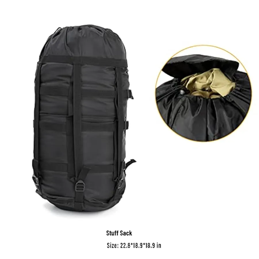 MT Sacco a pelo militare modulare System 4 stagioni, sacco a pelo a mummia invernale outdoor multistrato, morbido con copertura 