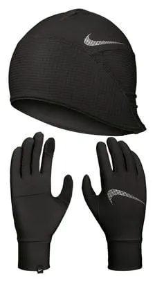 Nike Essential Running Beanie + Guanti Nero Donna