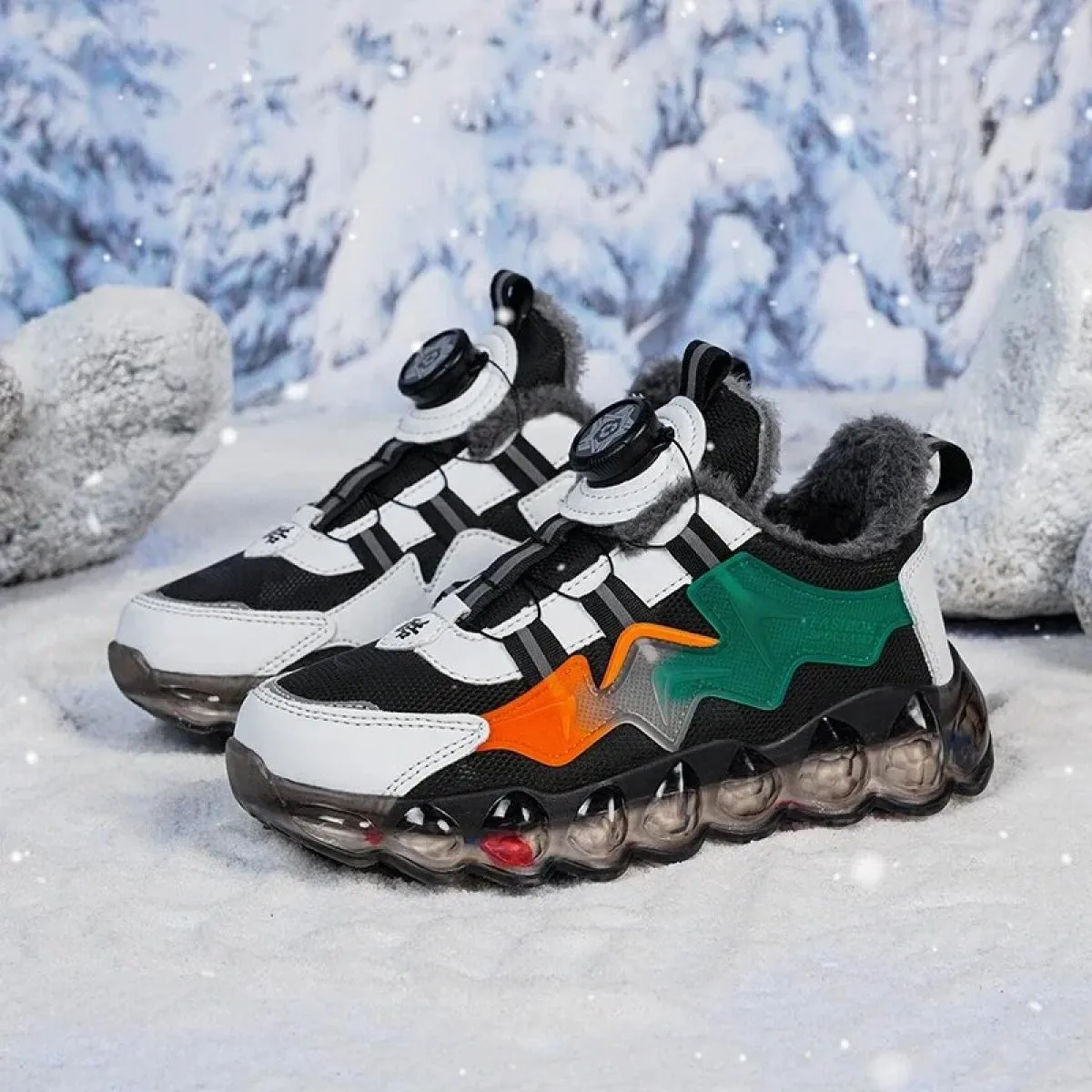 Nuove scarpe sportive da trekking Sneaker invernale per bambini per ragazzo Plus Cotone Mantieni caldo Antiscivolo Resistente Le