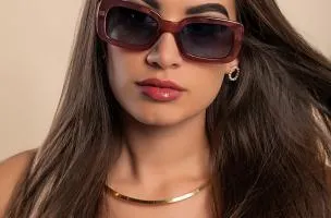 Occhiali da sole alla moda, ART9, bordeaux