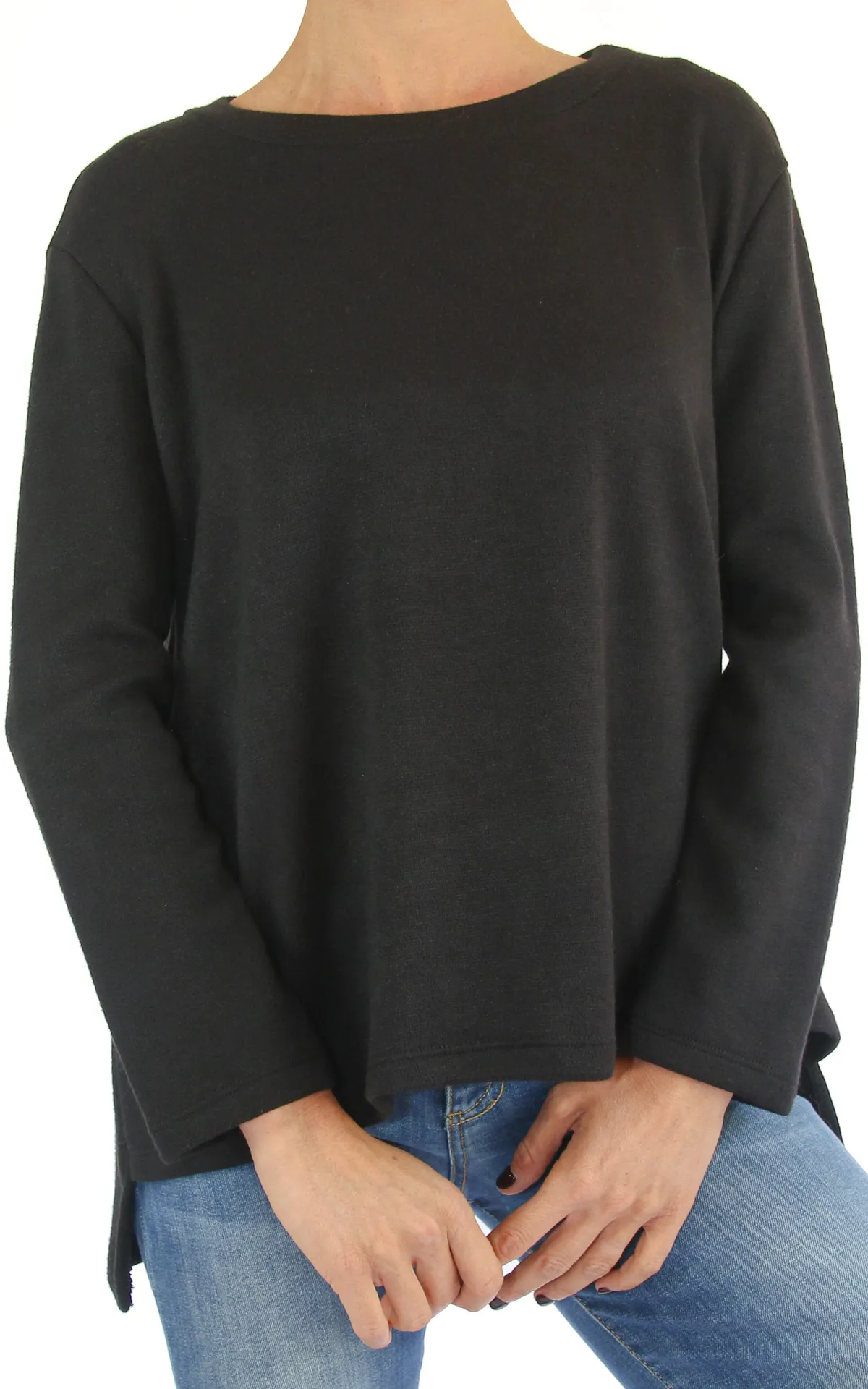 Off-On – maglia tinta unita – nera