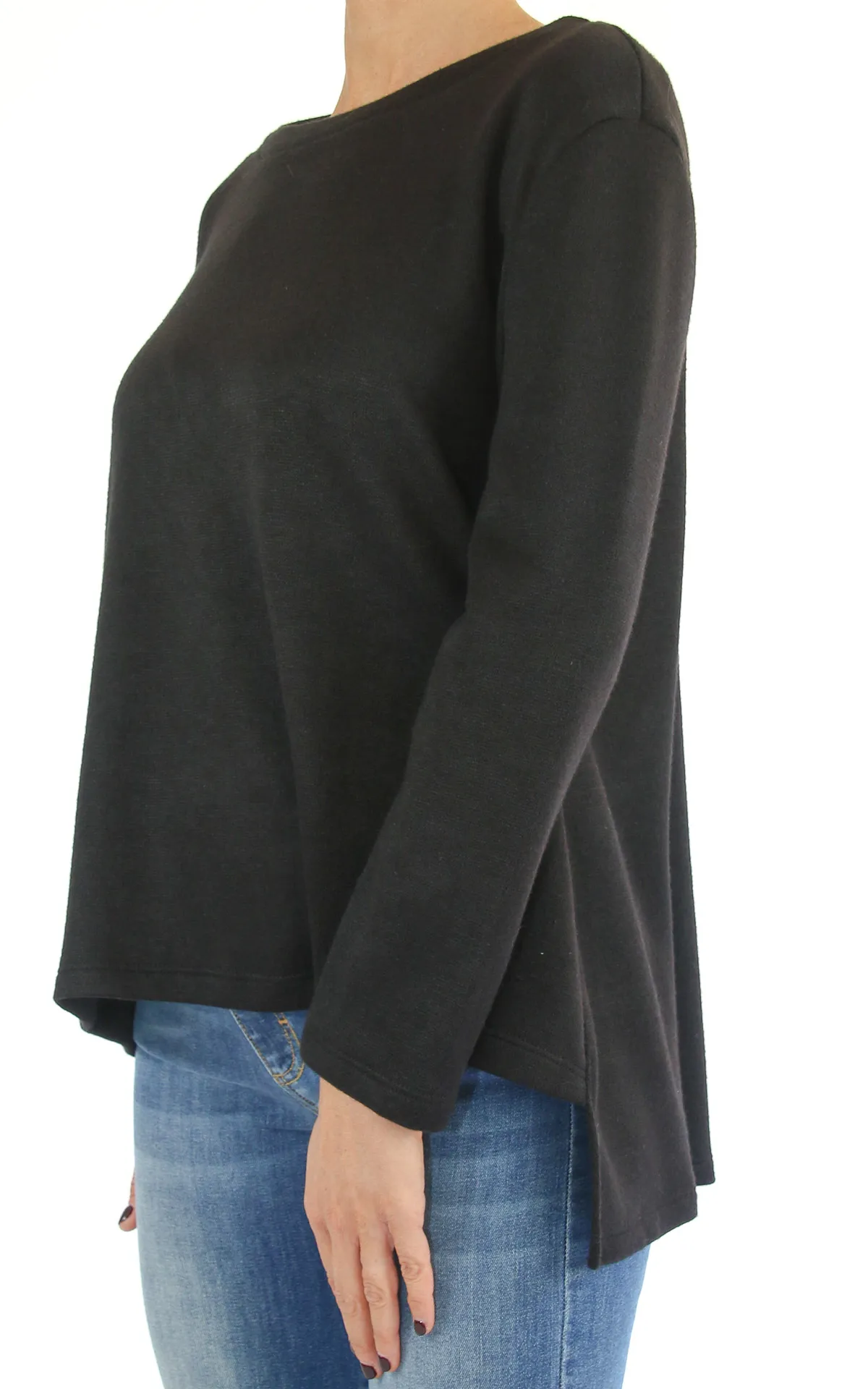 Off-On – maglia tinta unita – nera