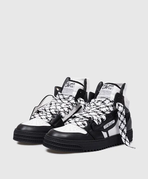 Off-White Scarpe alte in pelle nera 3.0 Off Court OMIA065F24LEA002