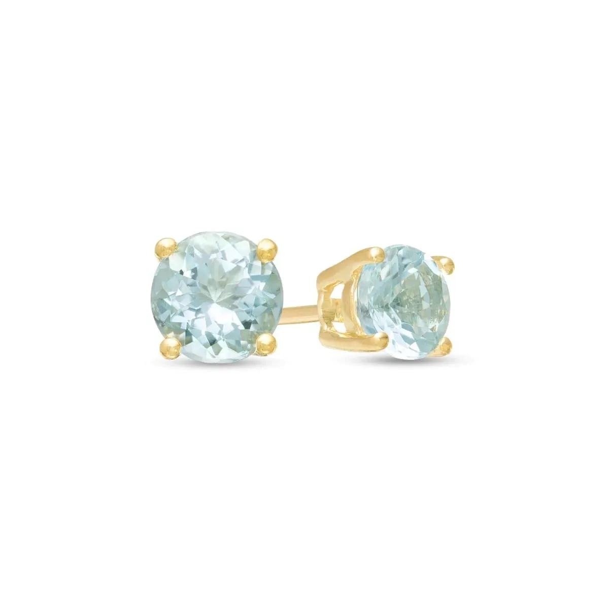 Orecchini Con Acquamarina di 2 carati in Oro Giallo 18k