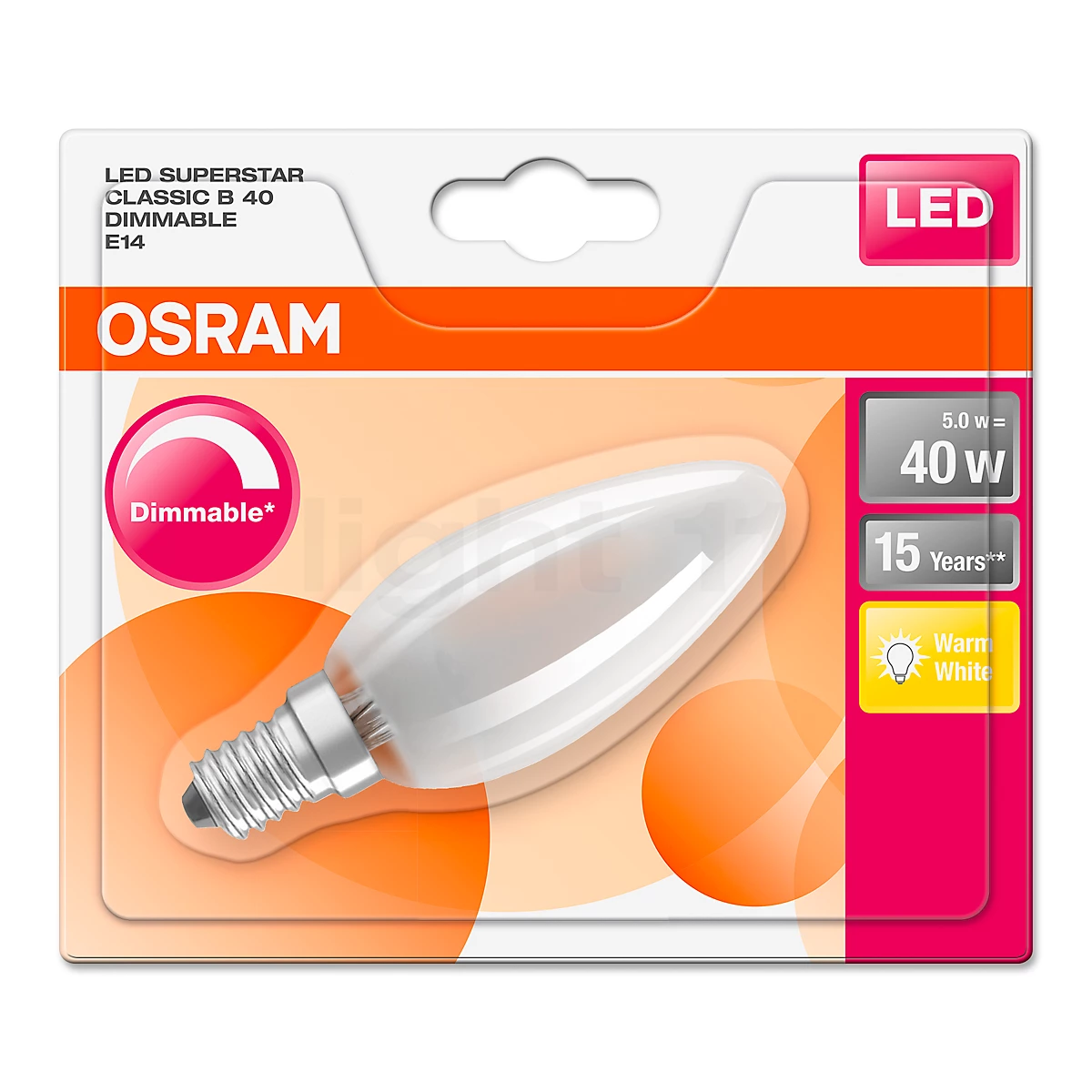 Osram C35-dim 4,5W/m 827, E14 Filament LED