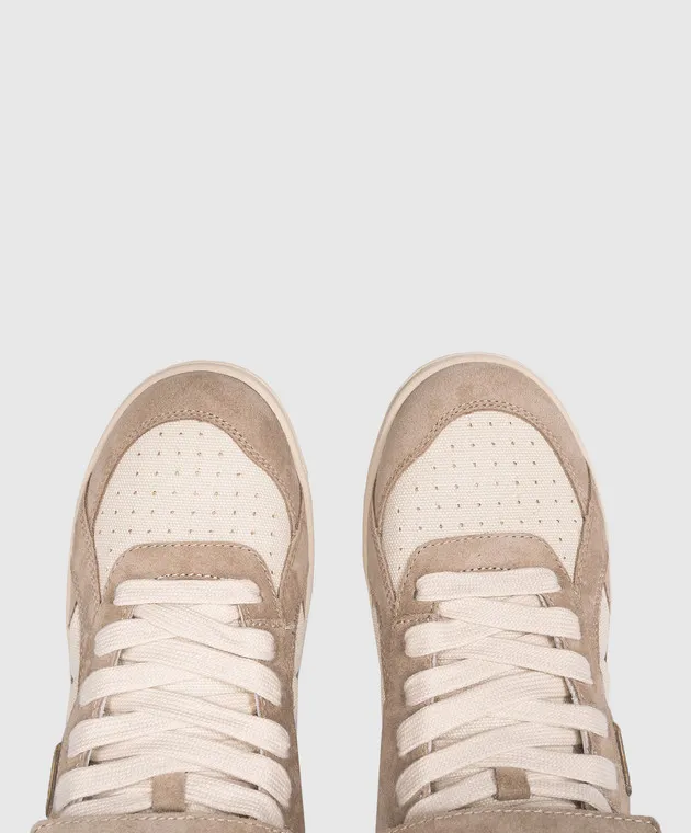 Palm Angels Scarpe alte combinate beige PWIL004F23FAB001