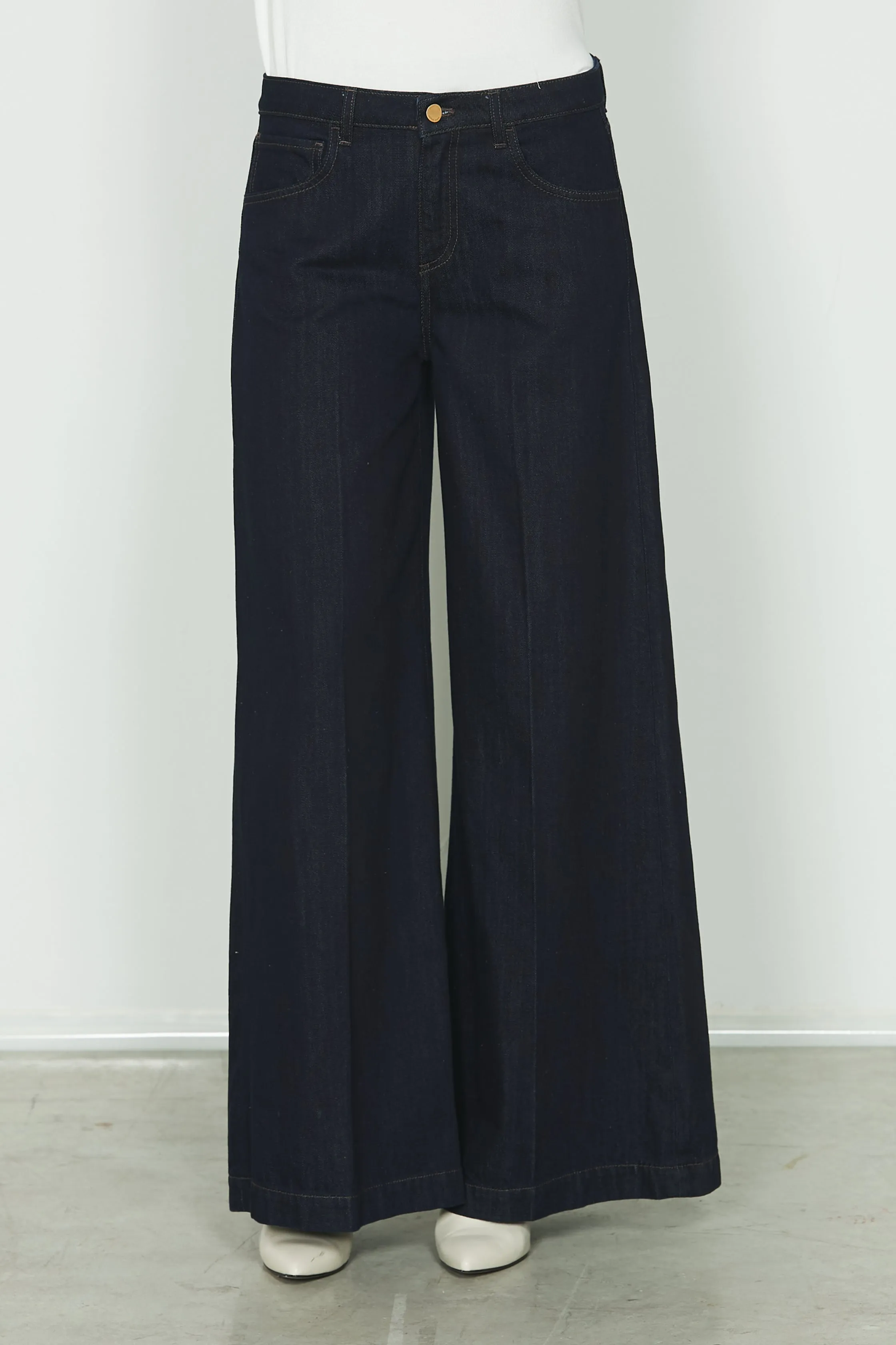 Panta LINDA_20 vita media 5 ts wild fit in blue denim