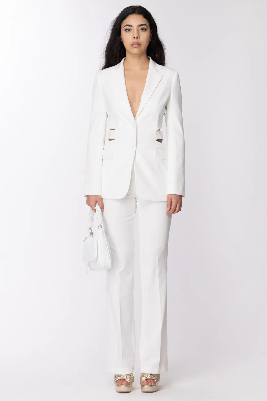 Pantaloni con aperture sui fianchi Bianco