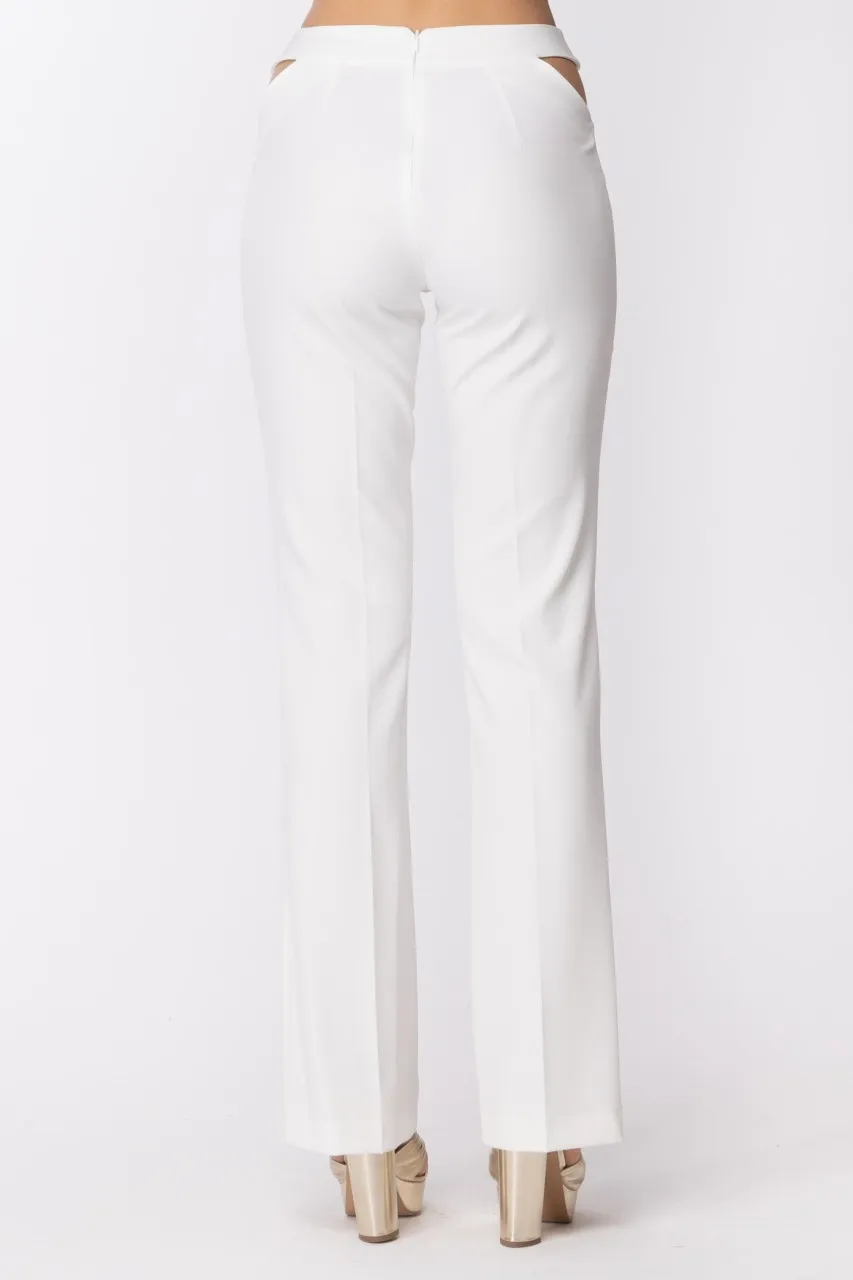 Pantaloni con aperture sui fianchi Bianco