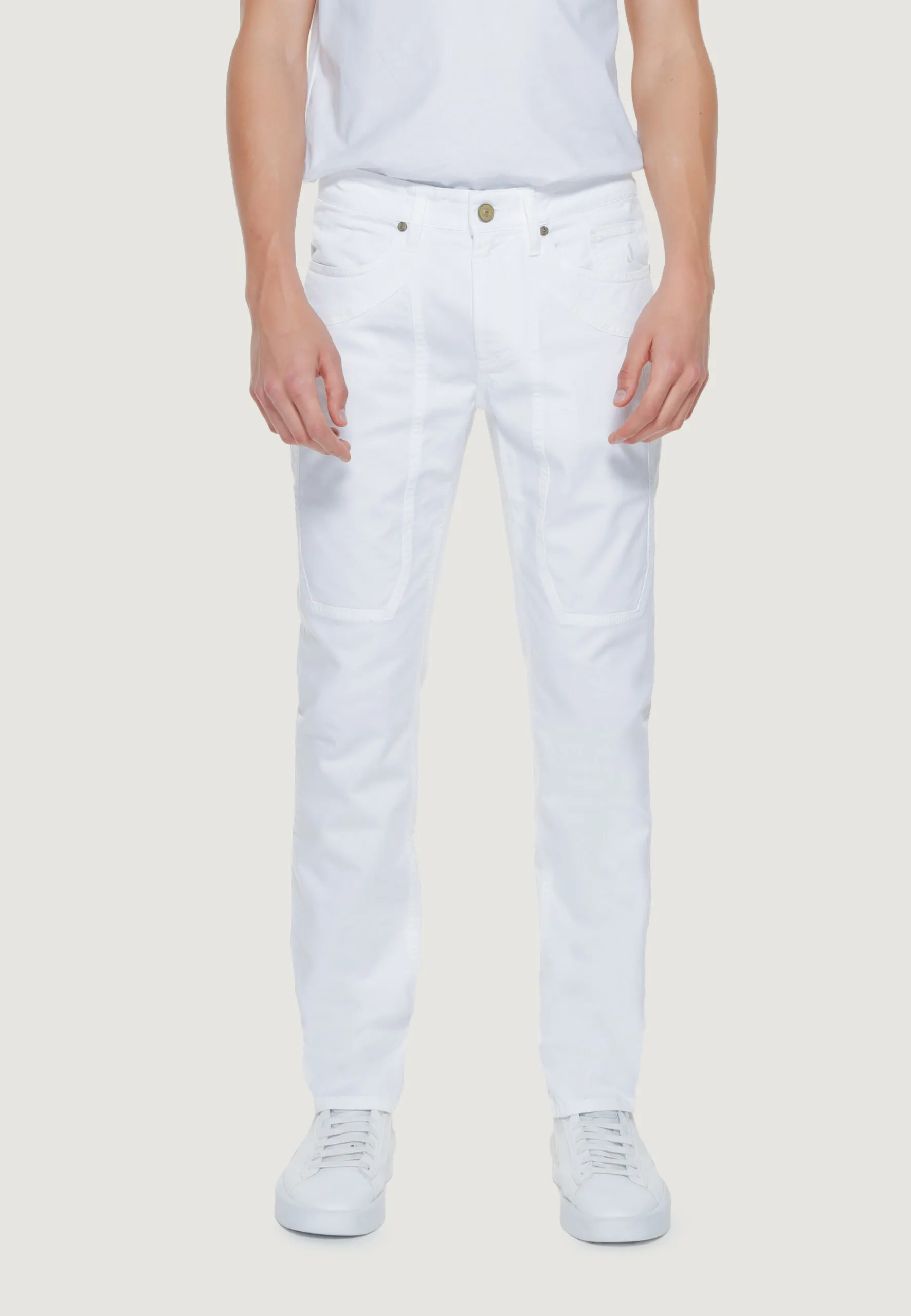Pantaloni slim Jeckerson JOHN 5 Bianco