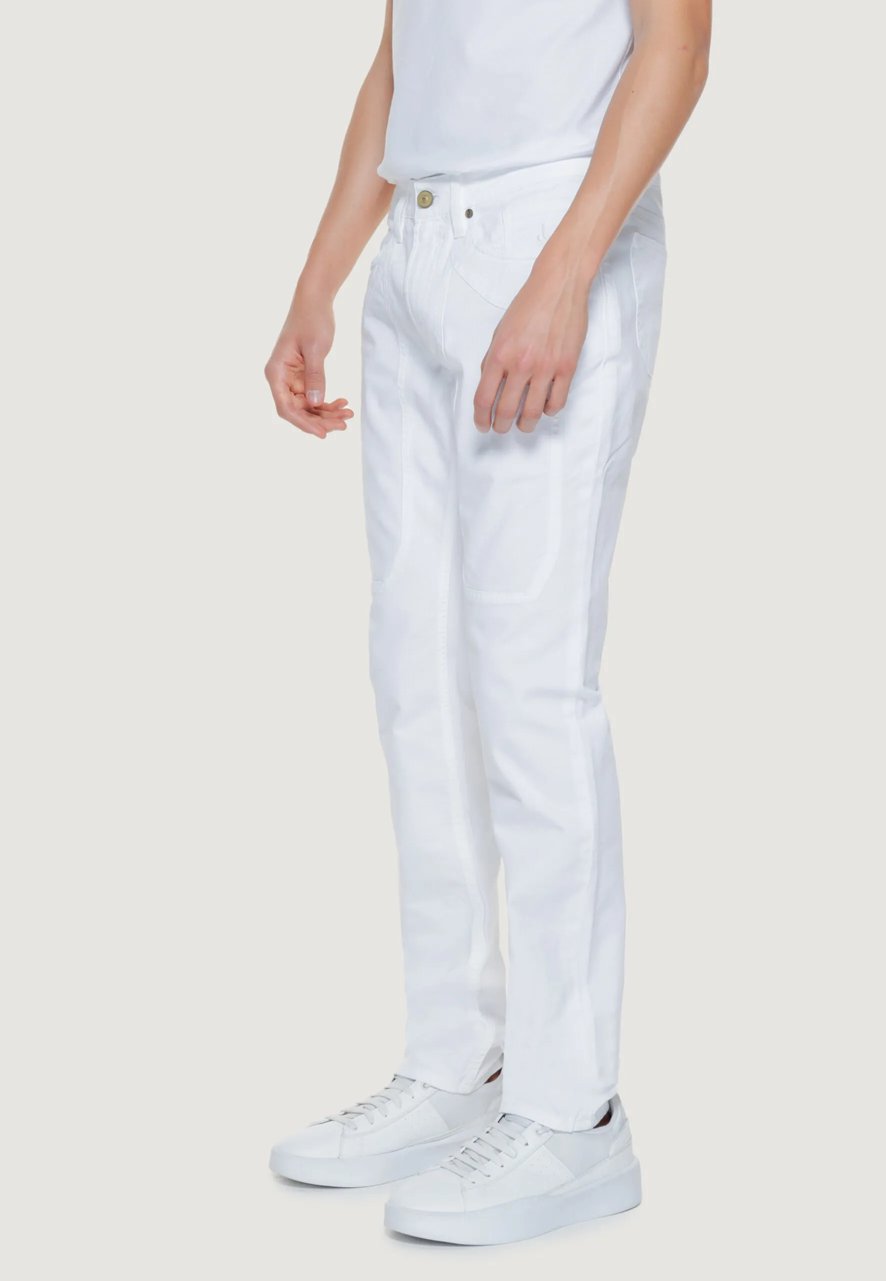 Pantaloni slim Jeckerson JOHN 5 Bianco