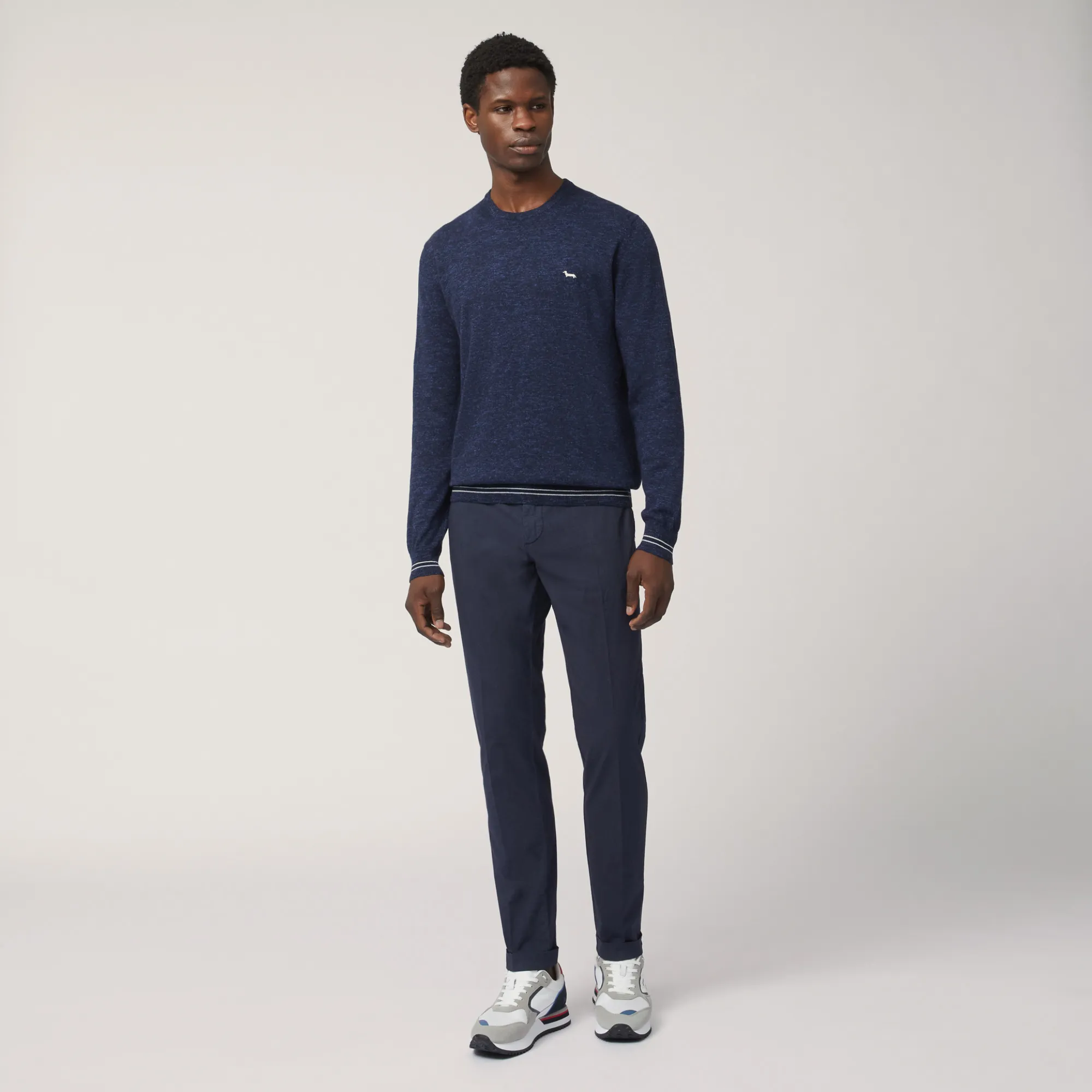 Paricollo Tweed Linen Coste Rigate