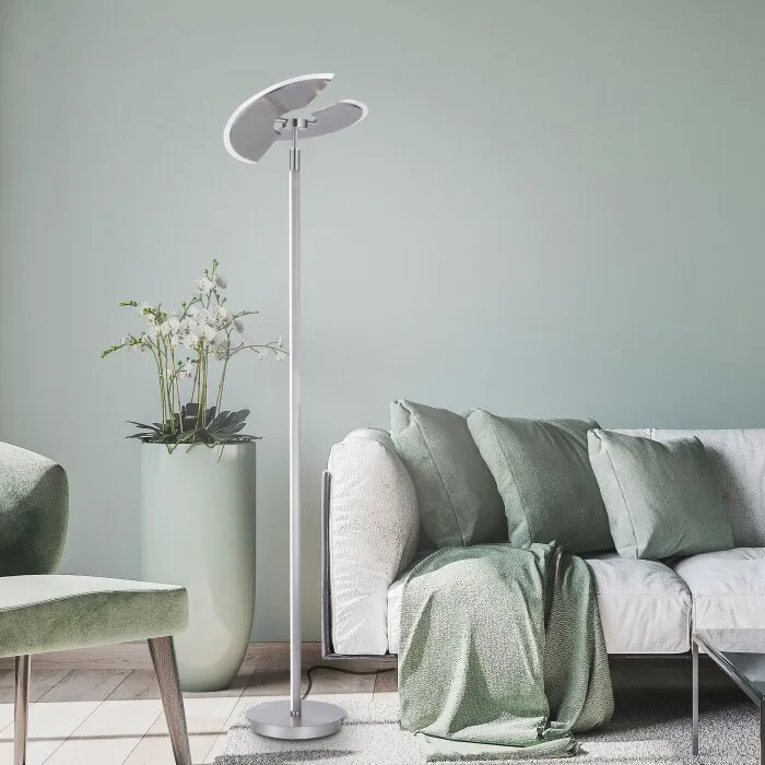 Paul Neuhaus PURE-MUTIL Piantana LED Acciaio satinato, 2-Luci