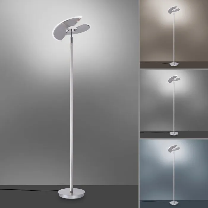 Paul Neuhaus PURE-MUTIL Piantana LED Acciaio satinato, 2-Luci