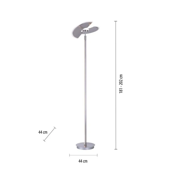 Paul Neuhaus PURE-MUTIL Piantana LED Acciaio satinato, 2-Luci