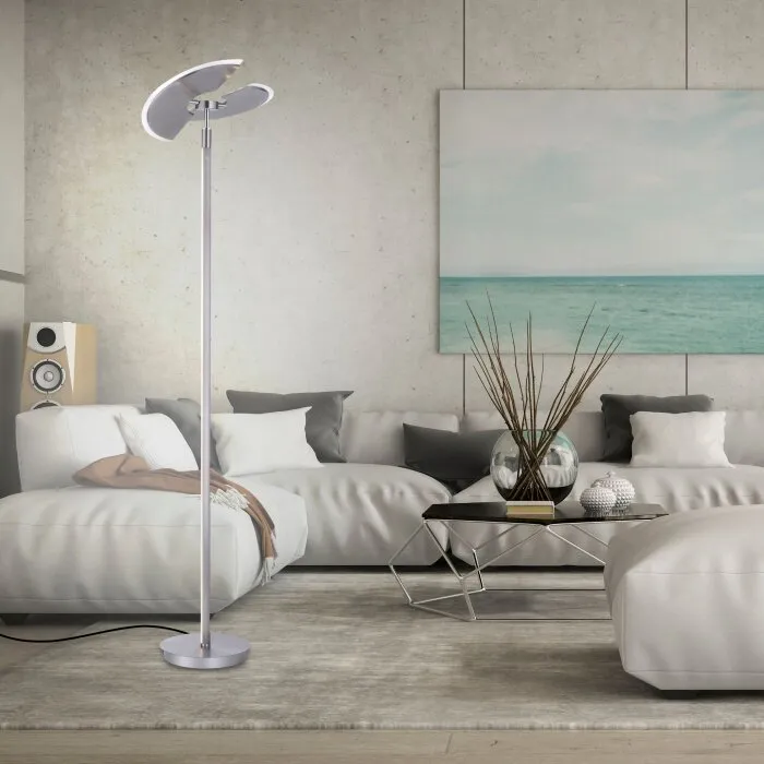 Paul Neuhaus PURE-MUTIL Piantana LED Acciaio satinato, 2-Luci