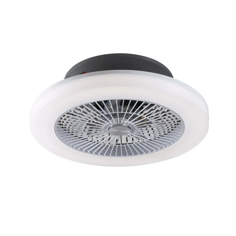 Plafoniera LED con ventilatore bianca in acrilico pmma 40w 4450lm cct dimmerabile wi-fi 50x50x16,5cm