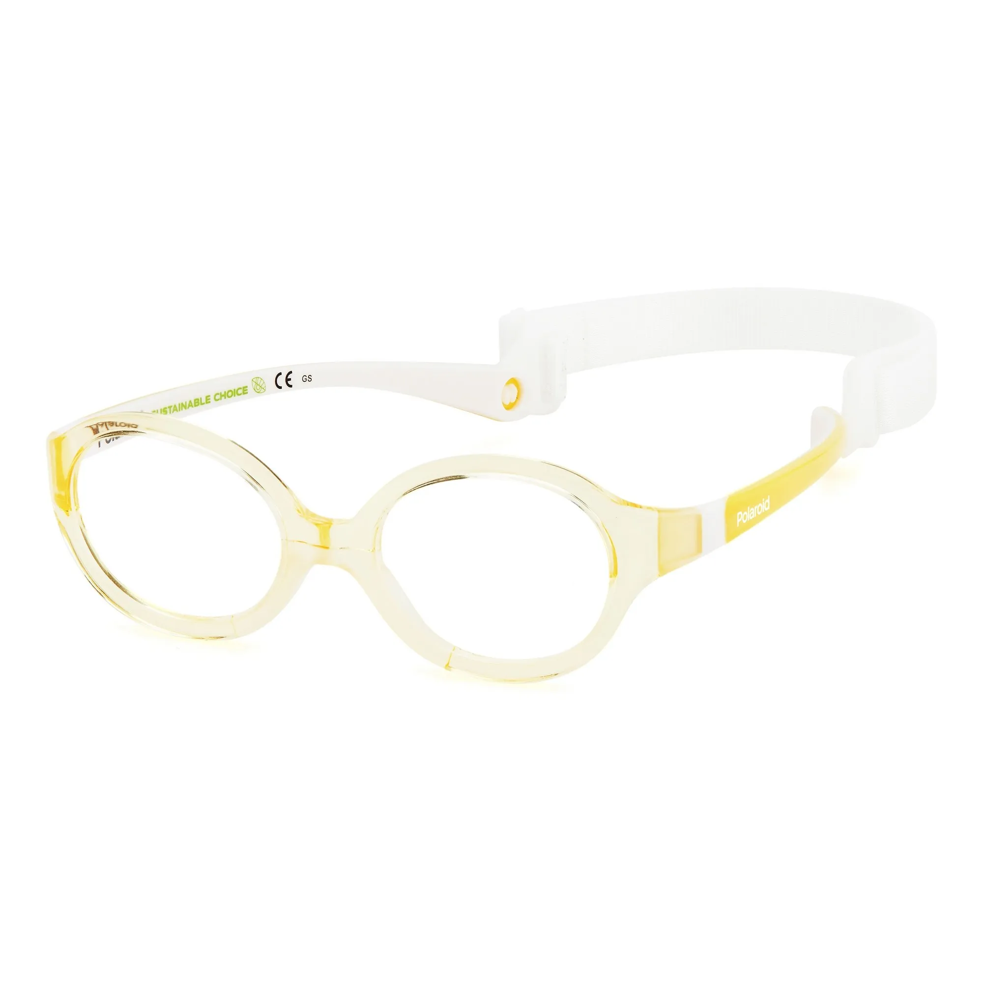   Polaroid Kids PLD K001 - AXJ Bianco Giallo | Occhiale Da Vista Bambino 