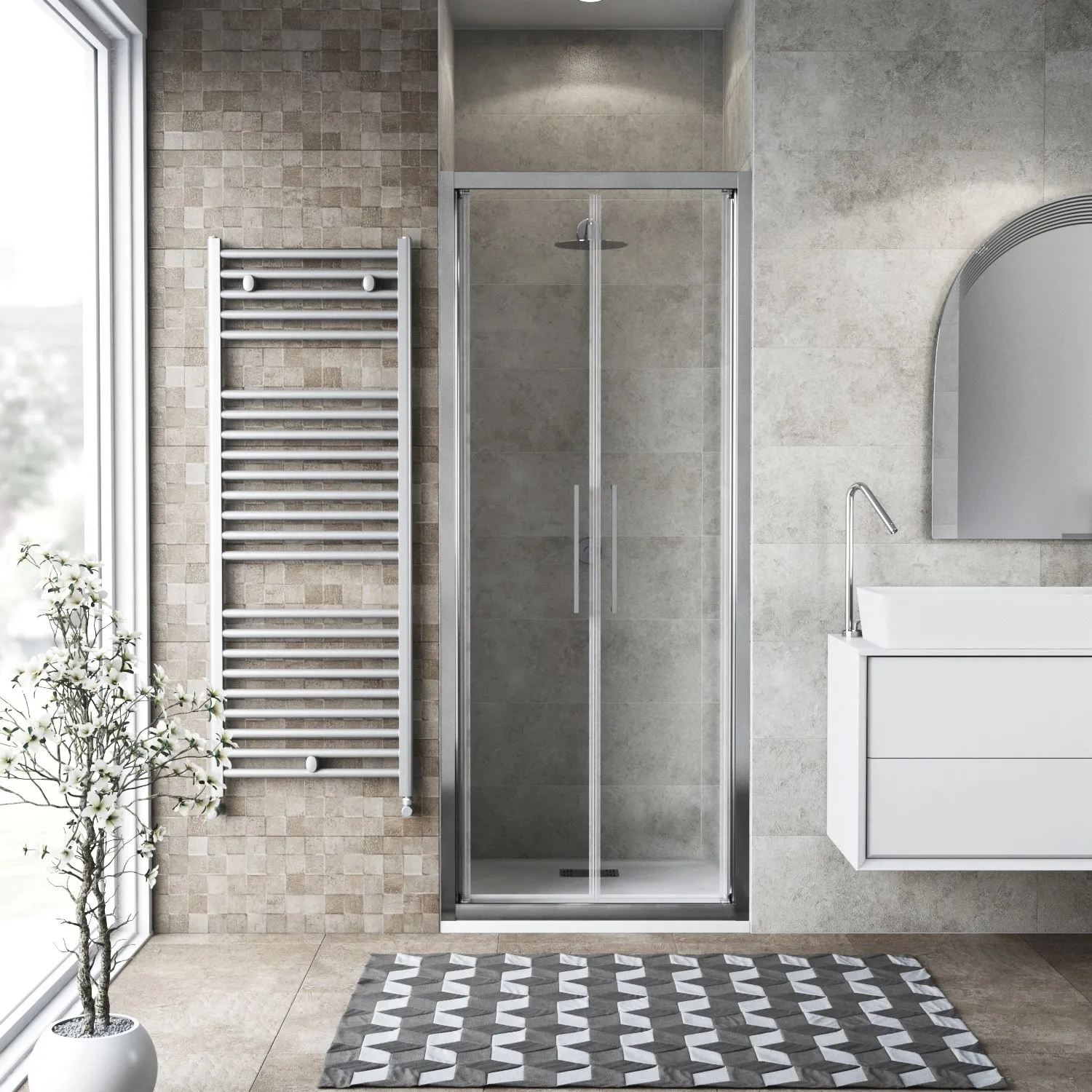 Porta saloon doccia 67/71 cm cromo