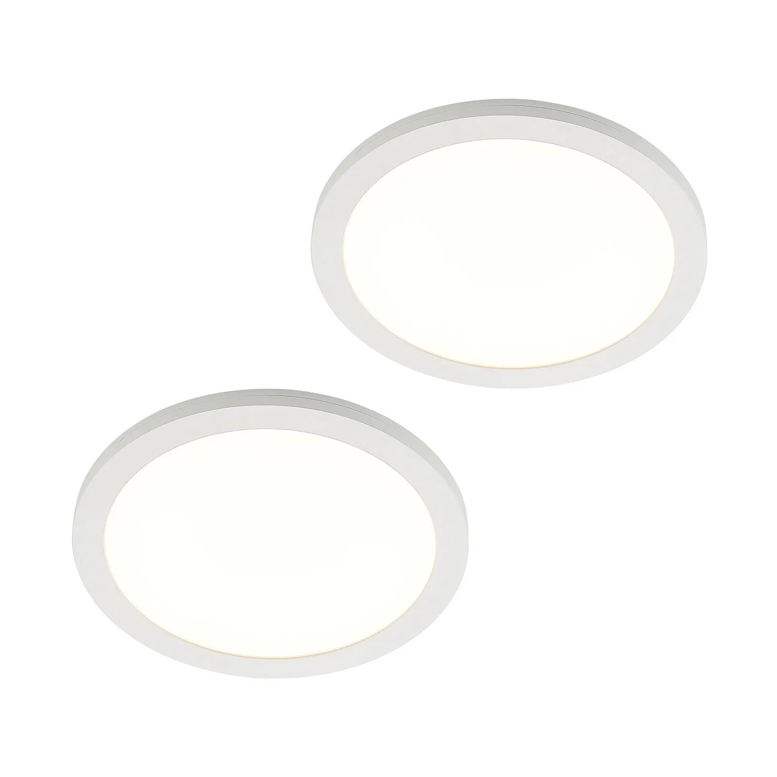 Prios Plafoniera LED Aureka, set di 2, sensore, Ø 33 cm, bianco
