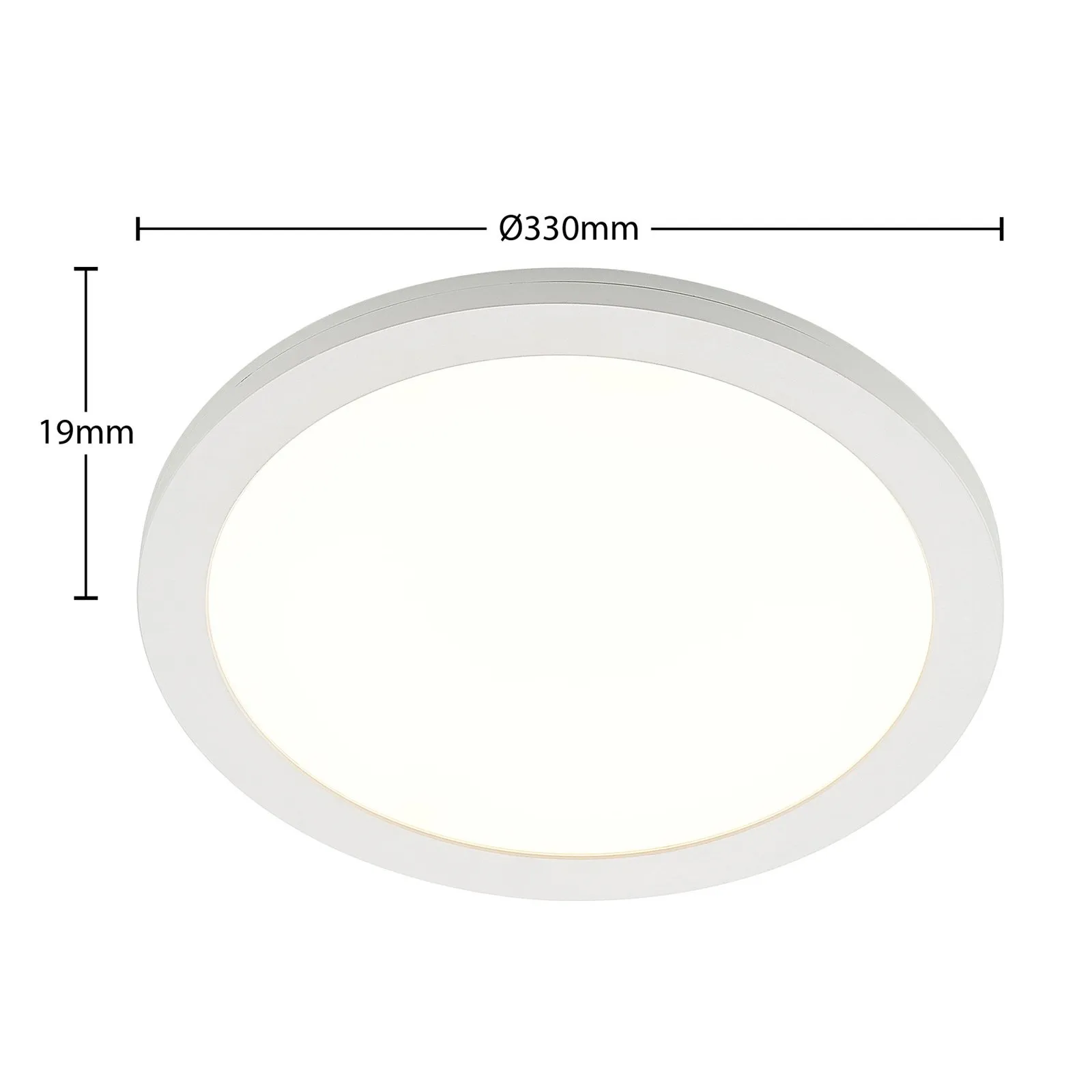 Prios Plafoniera LED Aureka, set di 2, sensore, Ø 33 cm, bianco