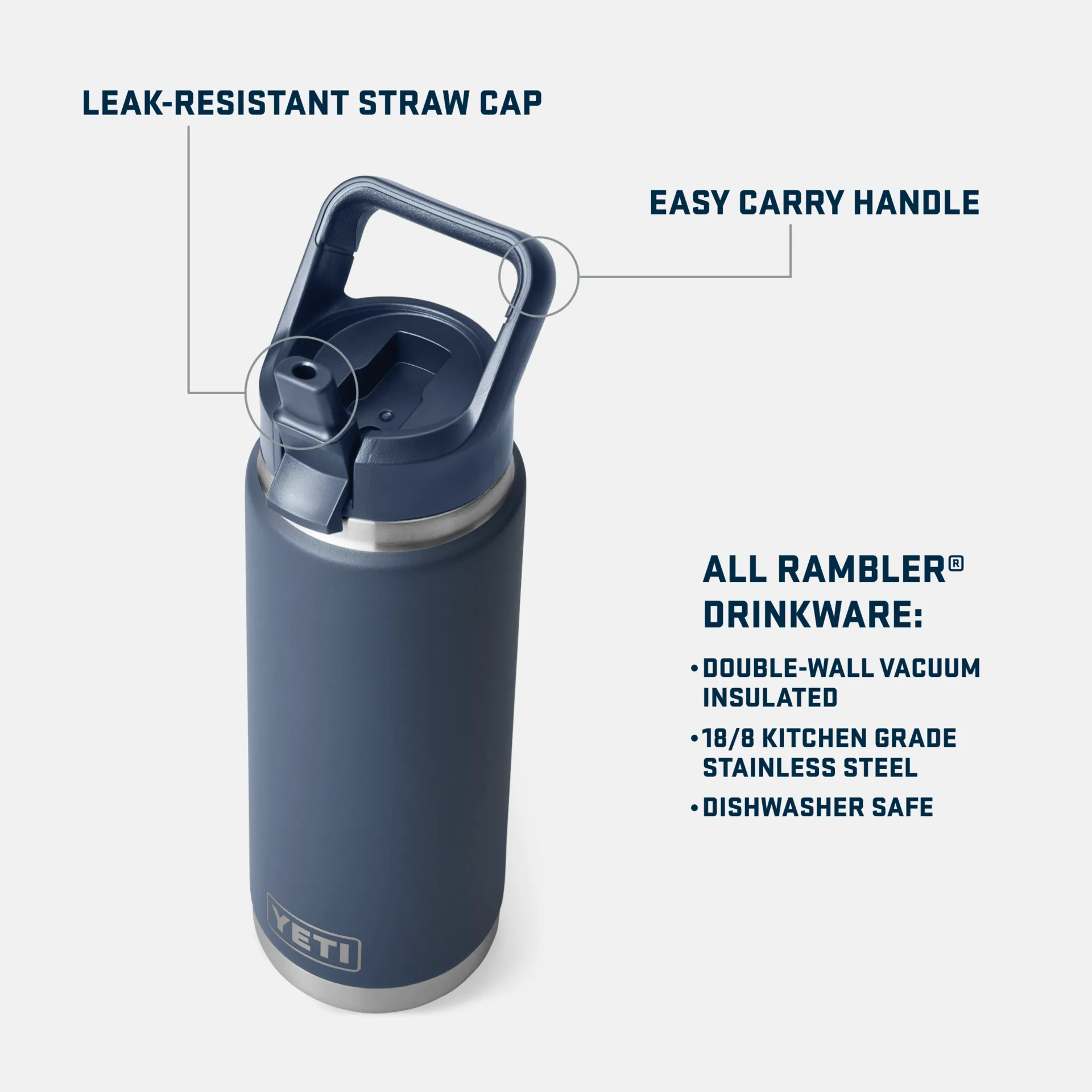 Rambler 26 Oz Straw Bottle