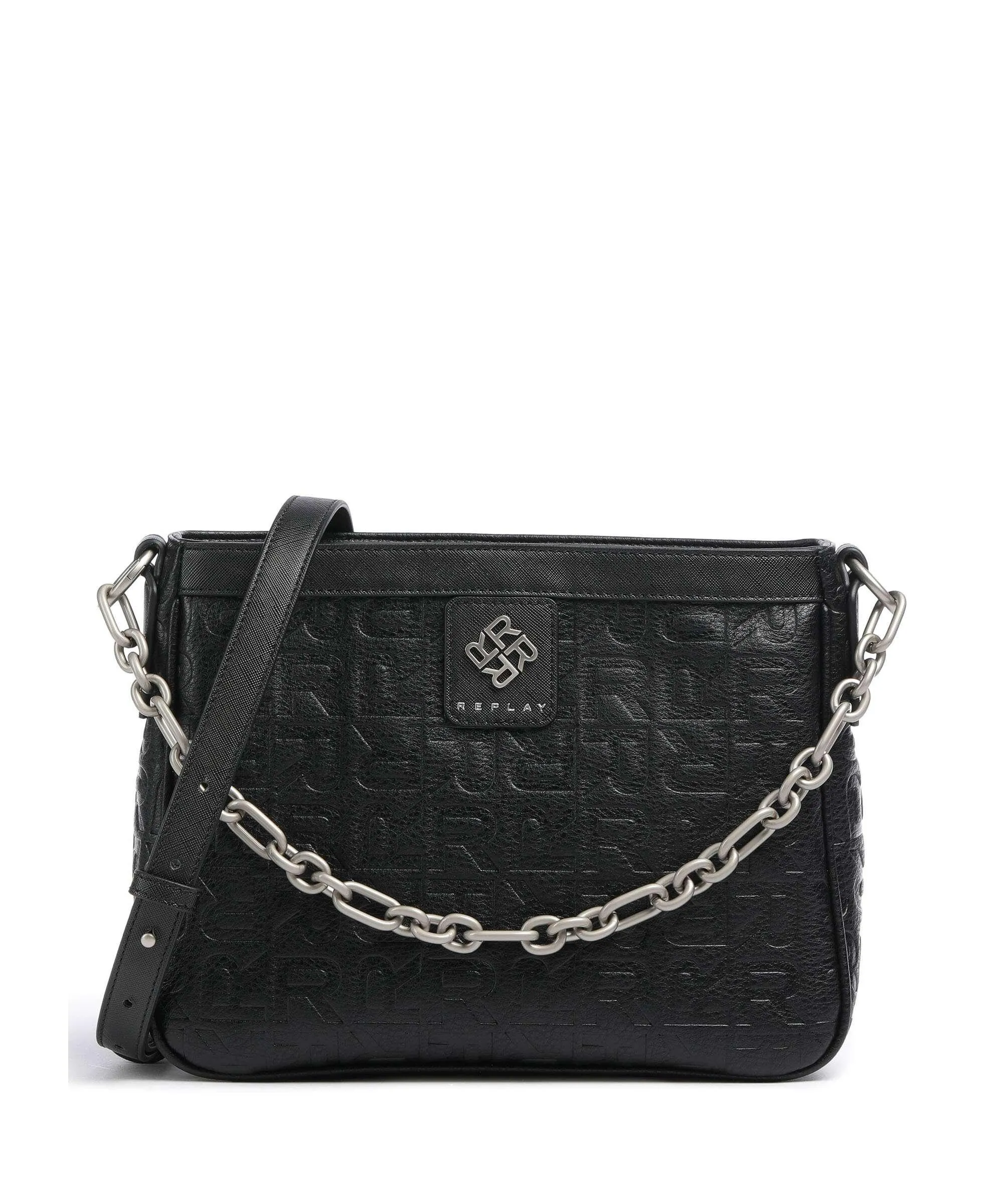  Replay Borsa a tracolla pelle sintetica nero  