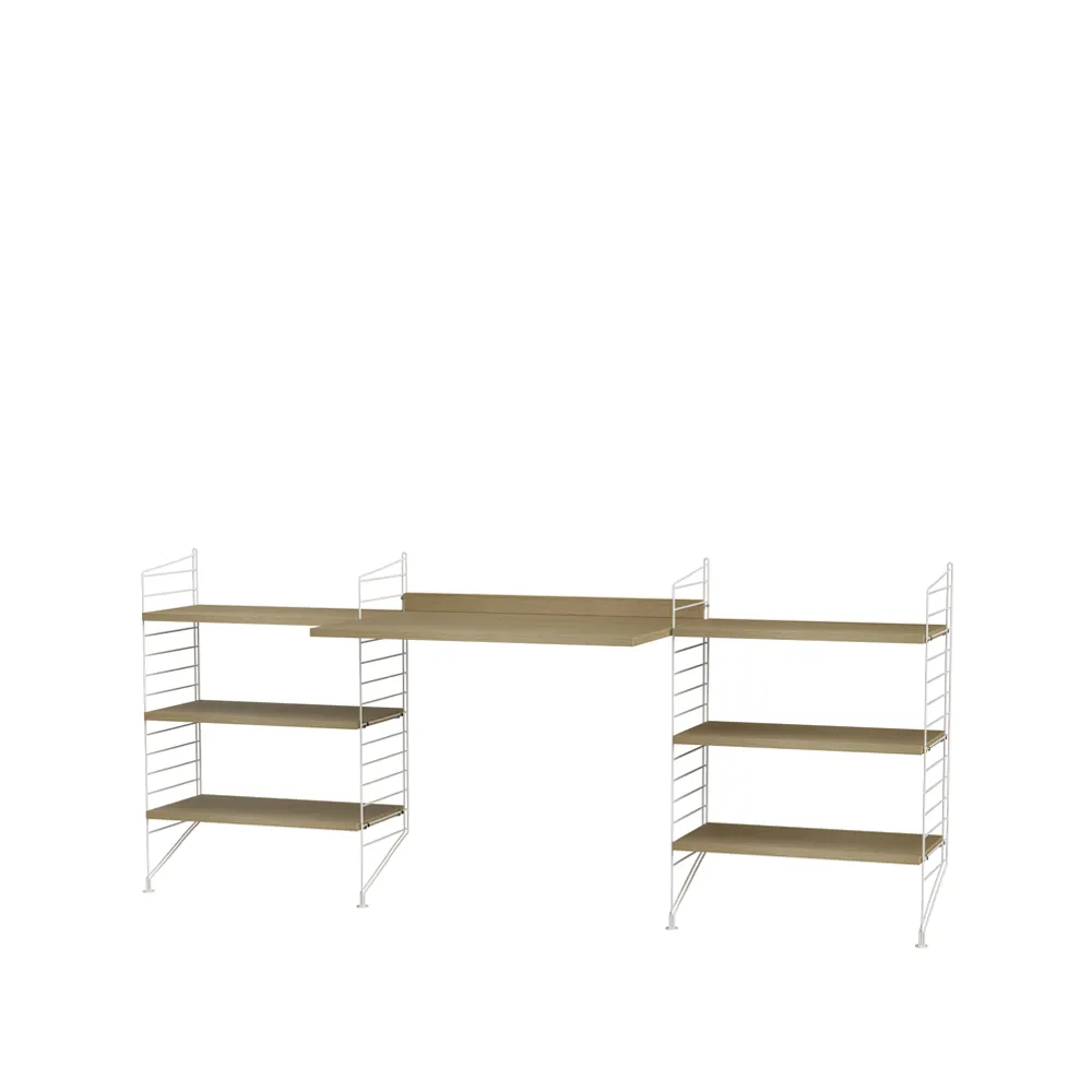 Scaffale da ufficio String rovere e bianco - combinazione D.iq{font-size:18px}