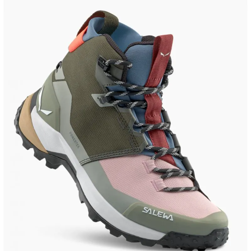 Scarpe da trekking alte Salewa PUEZ MID PTX (Dark olive shadow) Donna