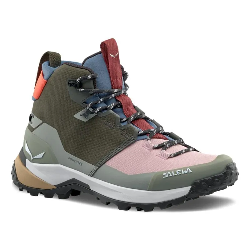 Scarpe da trekking alte Salewa PUEZ MID PTX (Dark olive shadow) Donna
