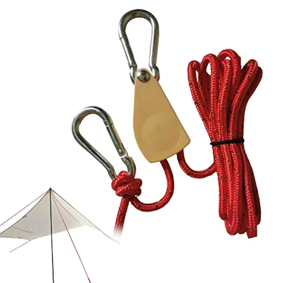 SEALFO Corde riflettenti per campagna,Linee guida Tenda Antivento | Tela Tenda con Fibbia Pressione Manica in alluminio, Fornitu