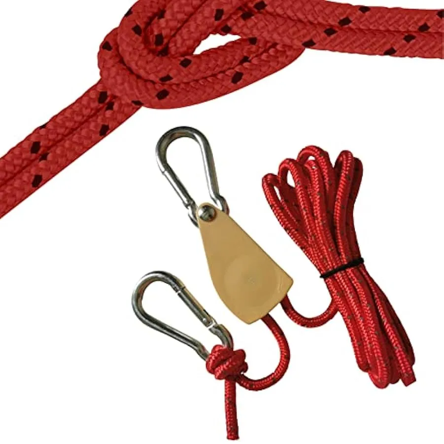 SEALFO Corde riflettenti per campagna,Linee guida Tenda Antivento | Tela Tenda con Fibbia Pressione Manica in alluminio, Fornitu