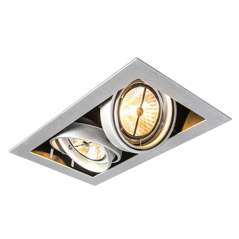 Set di 6 Faretto rettangolare in alluminio da incasso - ONEON 111-2