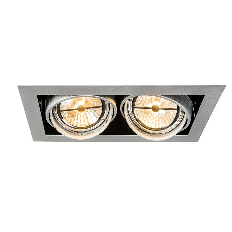 Set di 6 Faretto rettangolare in alluminio da incasso - ONEON 111-2