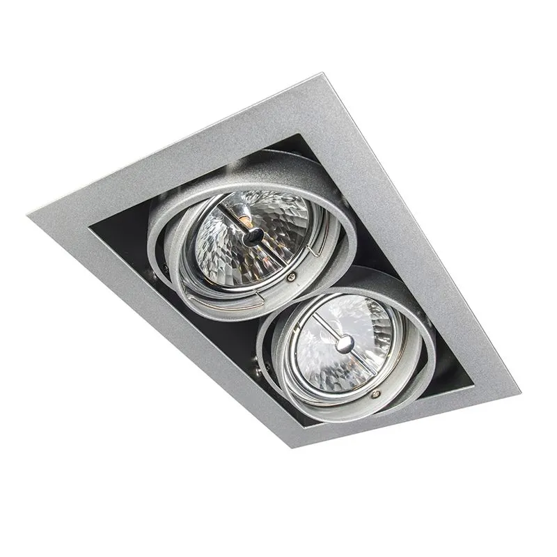 Set di 6 Faretto rettangolare in alluminio da incasso - ONEON 111-2